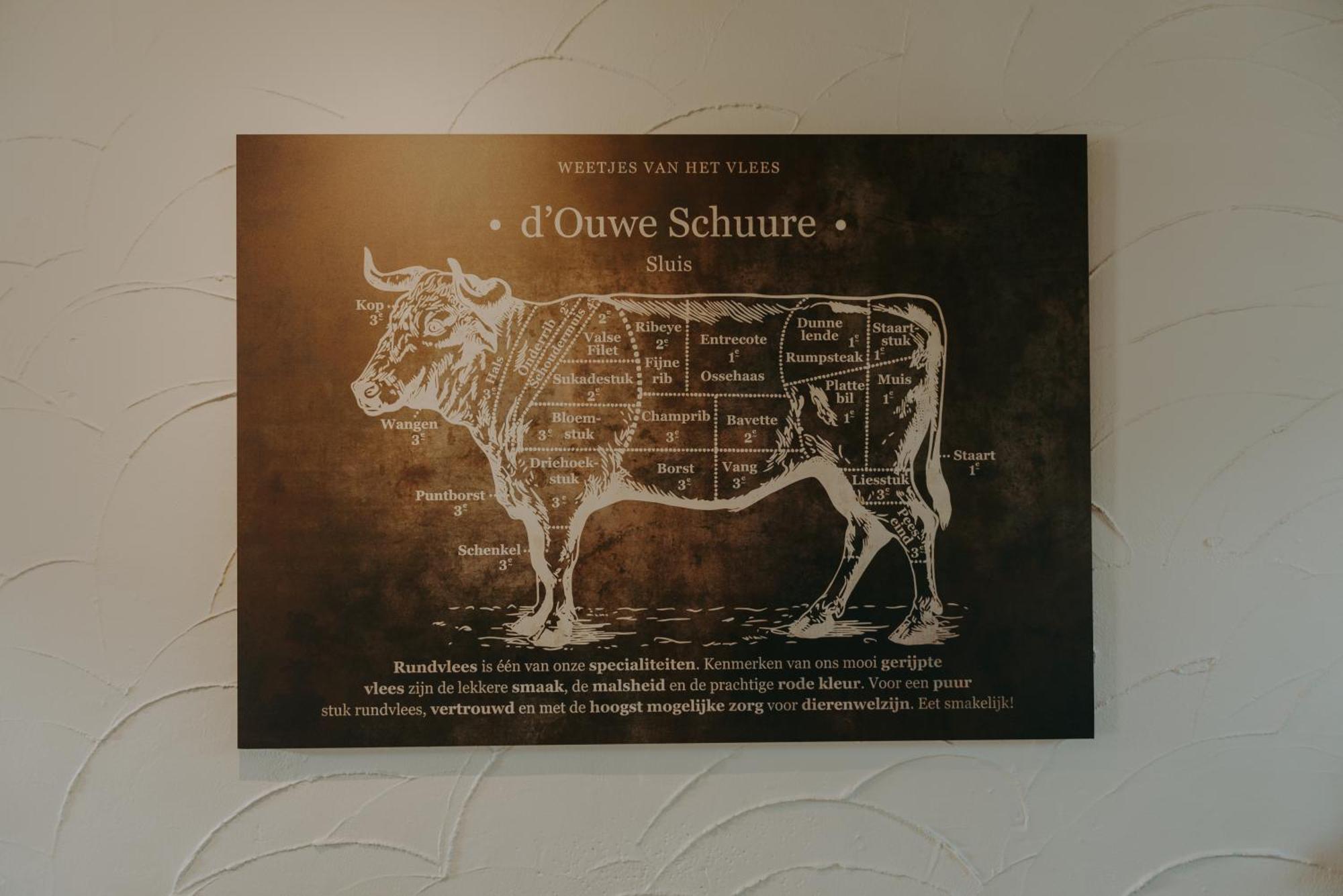 Ouwe Schuure Bed & Breakfast Sluis Bagian luar foto